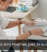 a girl printing papers